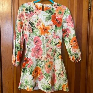 Zara floral print mini dress